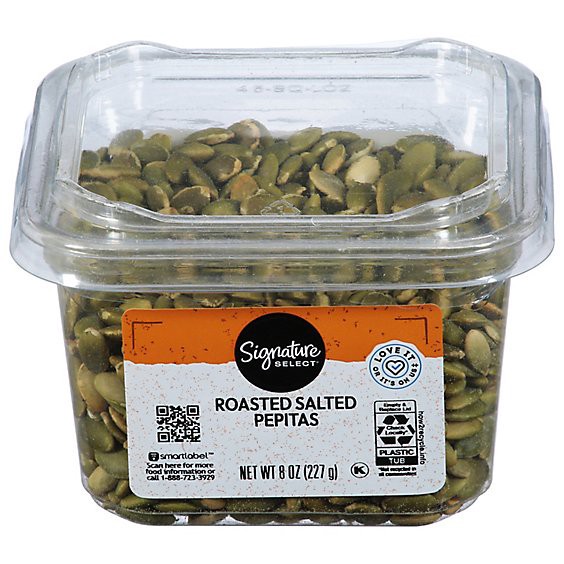 slide 1 of 1, Signature Select Roasted Salted Pepitas - 8 Oz, 8 oz