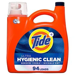 Tide He Heavy Duty Liquid Detergent Hygienic Clean Original - 132 Fl. Oz.