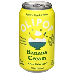Olipop Banana Cream Prebiotic Soda Can - 12 Fl. Oz.