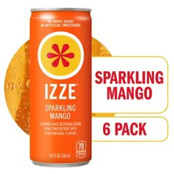 Izze Sparkling Juice Mango 6 Pack - 8.4 Fl. Oz.