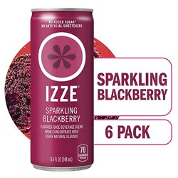 Izze Sparkling Juice Blackberry 6 Pack - 8.4 Fl. Oz.