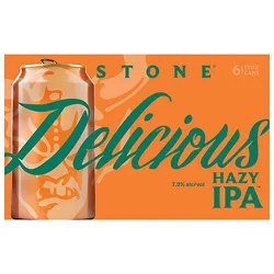 Stone Delicious Hazy Ipa 6 Pack In Cans - 12 Fl. Oz.