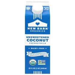 New Barn Organic Unsweetened Coconut Milk - 32 Fl. Oz.
