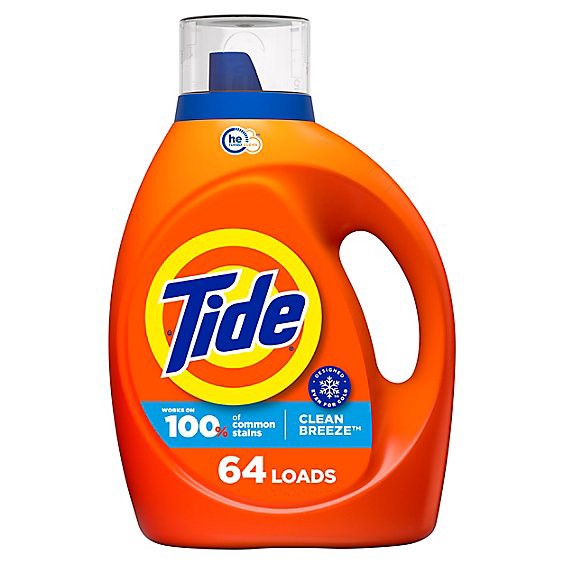 slide 1 of 1, Tide He Liquid Detergent Clean Breeze - 84 Fl. Oz., 84 fl oz