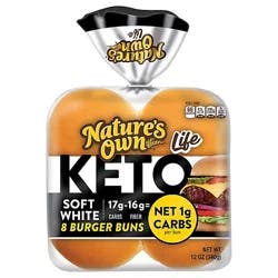 Natures Own Keto Life Burger Buns - 8-16 Oz
