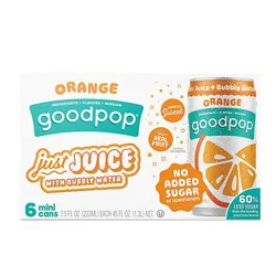 Goodpops Sparkling Water Orange - 6-7.5 Fl. Oz.