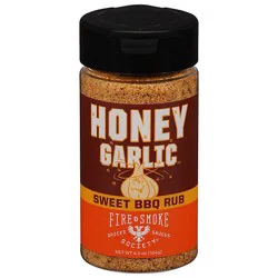 Fire And Smoke Bbq Rub Honey Garlic 5.4 Oz