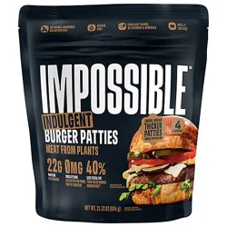 Impossible Indulgent Burger Patties Meat From Plants - 21.32 Oz