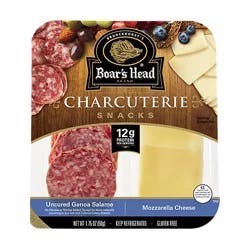 Boars Head Uncured Genoa Salami & Mozzarella Snack Tray - 1.75 Oz.