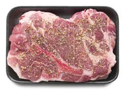 Pork Shoulder Steak Bone In Lemon Pepper Seasoning - Lb
