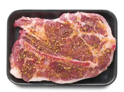 Pork Shoulder Steak Bone In Supreme Pepper Seasoning - Lb