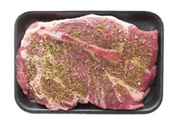 Pork Shoulder Steak Bone In Vegetable Pepper Seasoning - Lb