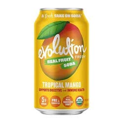 Evolution Fresh Organic Tropical Mango Soda - 12 Oz