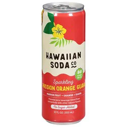 Hawaiian Soda Co Passionfruit Orange Guava Sparkling Juice - 12 Fl. Oz.