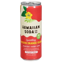 Hawaiian Soda Co Passionfruit Orange Guava Sparkling Juice - 12 Fl. Oz.