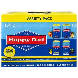 Happy Dad Hard Iced Tea Variety Pack In Cans - 12-12 Fl. Oz.