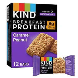 Kind Breakfast Caramel Peanut Gluten Free 8g Protein Breakfast Bars - 6-1.76 Oz