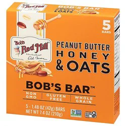 Bobs Red Mill Peanut Butter Bar Honey Oats - 7.4 Oz
