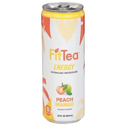 Fit Tea Energy Beverage Peach Mango - 12 O
