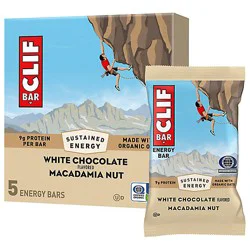 Clif Bar White Chocolate Macadamia Nut Flavor Energy Bars - 5-2.4 Oz