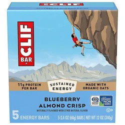 Clif Bar Blueberry Almond Crisp Energy Bars - 5-2.4 Oz