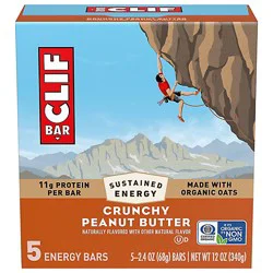 Clif Bar Crunchy Peanut Butter Energy Protein Bars - 5 Count