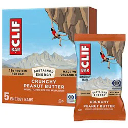 Clif Bar Crunchy Peanut Butter Energy Bars - 5-2.4 Oz