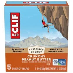 Clif Bar Crunchy Peanut Butter Energy Bars - 5-2.4 Oz
