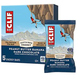 Clif Bar Peanut Butter Banana With Dark Chocolate Flavor Energy Bars - 5-2.4 Oz
