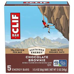 Clif Bar Chocolate Brownie Flavor Energy Bars - 5-2.4 Oz