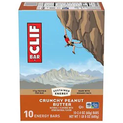 Clif Bar Crunchy Peanut Butter Energy Bars - 10-2.4 Oz
