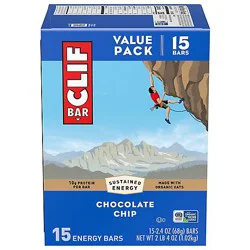 Clif Bar Chocolate Chip Energy Bars - 15-2.4 Oz