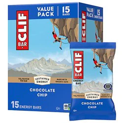 Clif Bar Chocolate Chip Energy Bars - 15-2.4 Oz