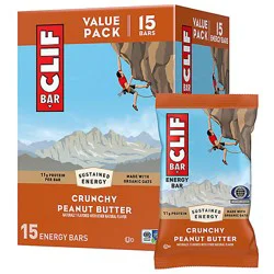 Clif Bar Crunchy Peanut Butter Energy Bars - 15-2.4 Oz