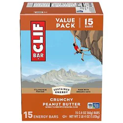 Clif Bar Crunchy Peanut Butter Energy Bars - 15-2.4 Oz