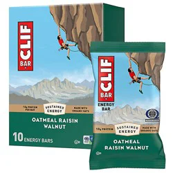 Clif Bar Oatmeal Raisin Walnut Energy Bars - 10-2.4 Oz