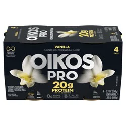 Dannon Oikos Pro Vanilla Yogurt 4-5.3 Oz 21.2 Oz - 4-5.3 Oz