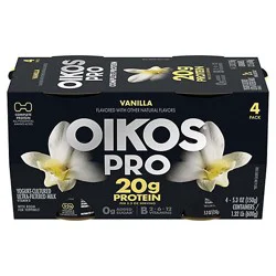 Oikos Pro 20g Protein Vanilla Yogurt Cultured Ultra Filtered Milk Snack Pack - 4-5.3 Oz