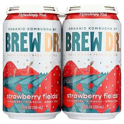 Brew Dr Kombucha Strawberry Fields - 4-12 Fl. Oz.