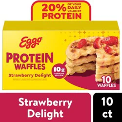 Eggo Protein Frozen Waffles Strawberry Delight Frozen Breakfast - 10 - 12.3 Oz