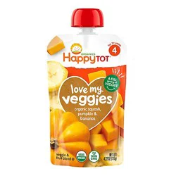Happy Tot Organics Love My Veggies Stage 4 Squash Pumpkin Banana - 4.22 Oz