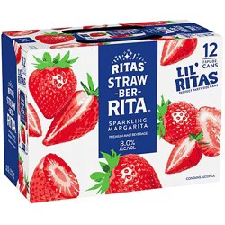 Lil Ritas Straw Ber Rita In Cans - 12-7.5 Fl. Oz.