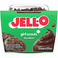 Jell-O Thin Mints Ready-To-Eat Refrigerated Dessert - 2 Count