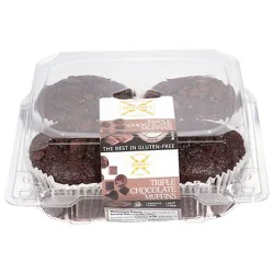 Antonina's Gluten-Free Triple Chocolate Muffins - 4 Count