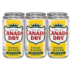 Canada Dry Tonic Water Zero Sugar 6 Count - 7.5 Fl. Oz.