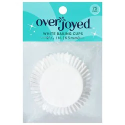 Overjoyed White Baking Cups 2.5 Inch - 75 Each