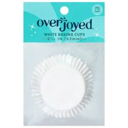 Overjoyed White Baking Cups 2.5 Inch - 75 Each