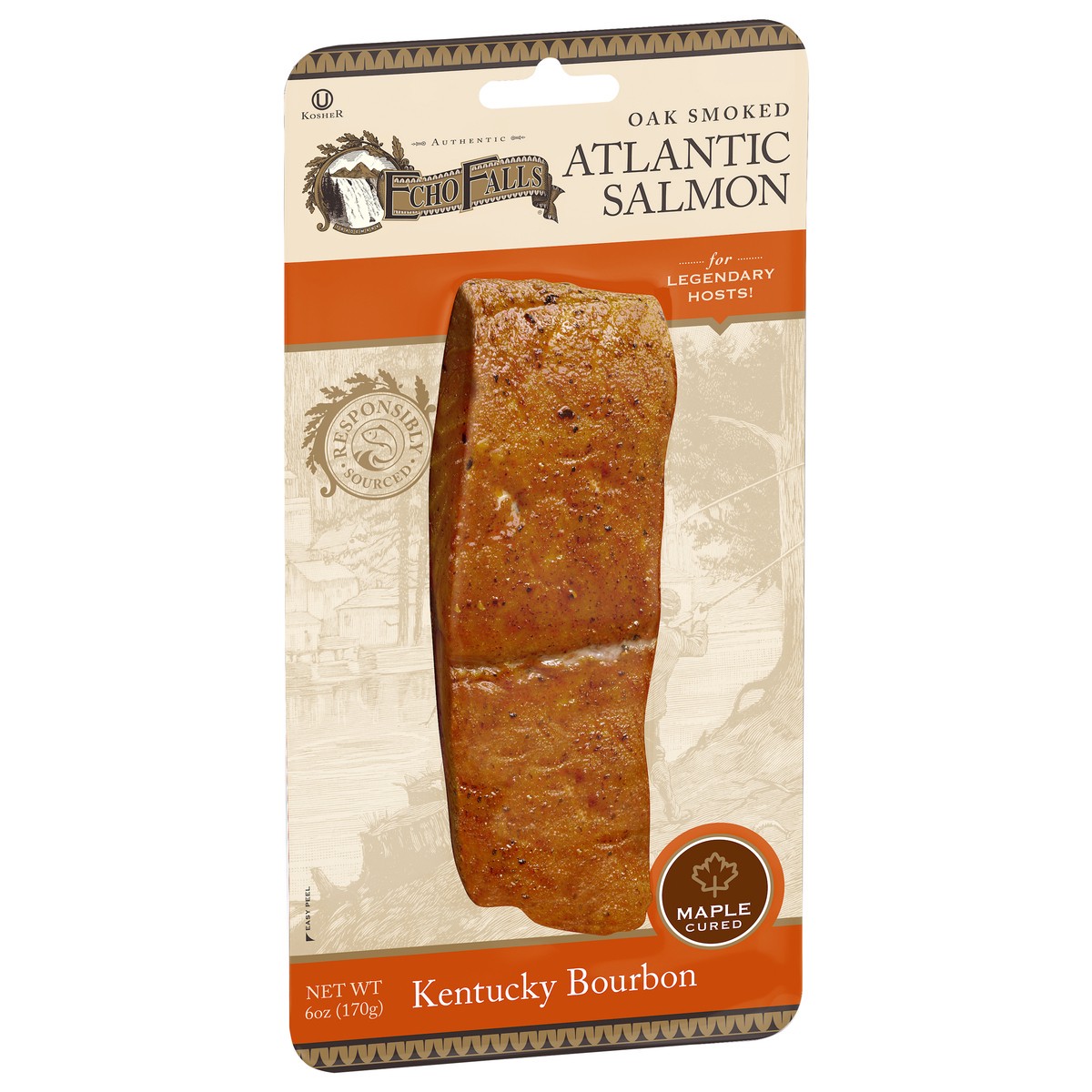 slide 3 of 13, Echo Falls Smoked Salmon Maple Bourbon - 6 Oz, 6 oz