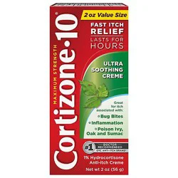 Cortizone 10 Ultra Soothing Creme 2oz Tube Flexible Packaging - 2 Oz