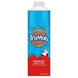 Trumoo Milk Whole Chocolate Vitamin D Ultra-Pasteurized Quart Paper Carton Gable/tetra Top - 1 Quart